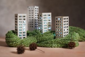 Nella foto, l'immagine simbolica del concetto di edilizia green.